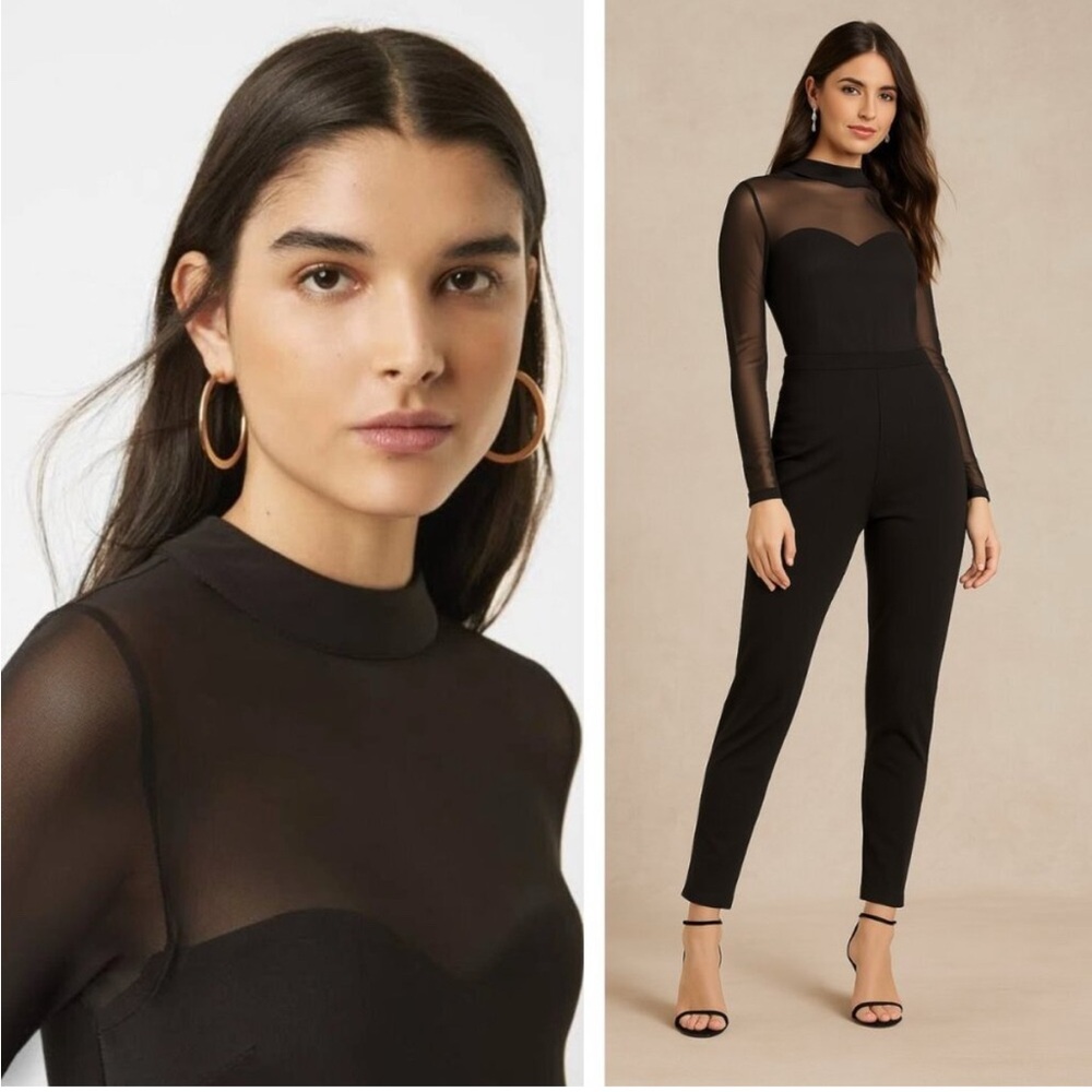 French connection $178$ LEAH sweetheart bust mesh jumpsuit size 2